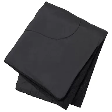 North End NE010 Aura Boucle Blanket in Black front view