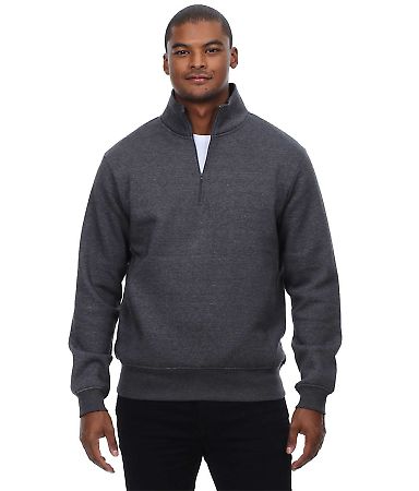 Threadfast Apparel 320Q Unisex Ultimate Fleece Qua in Charcoal heather front view