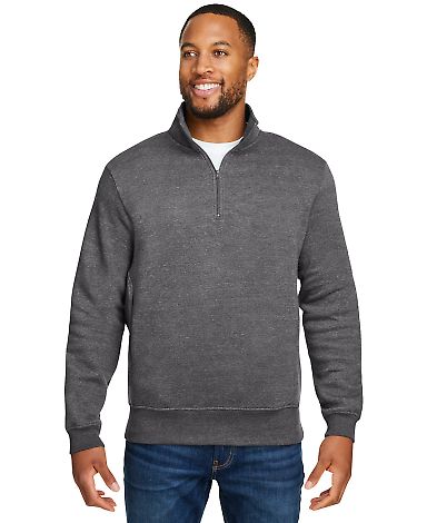Threadfast Apparel 320Q Unisex Ultimate Fleece Qua in Charcoal heather front view