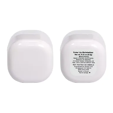 Promo Goods PC325 Cube Lip Moisturizer in White front view