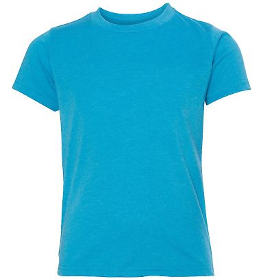 Next Level 6310 Boy's Tri-Blend Crew in Vintage turquoise front view