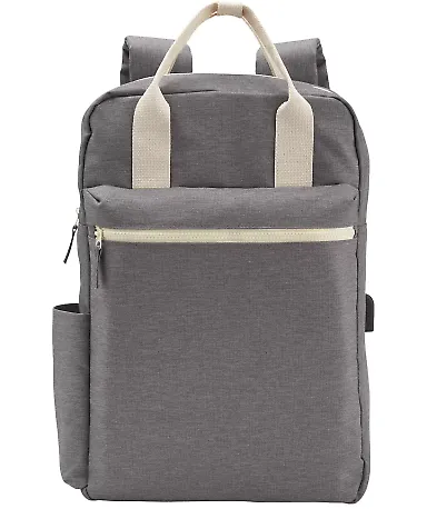 Promo Goods BG232 WorkSpace Backpack Tote in Pebble gray front view