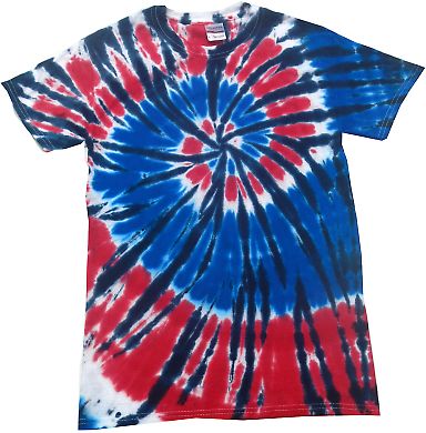 H1000 Tie-Dyes Adult Tie-Dyed Cotton Tee in Independence front view