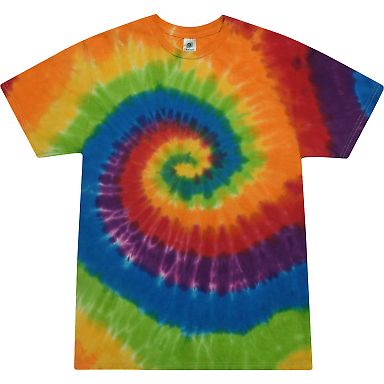 H1000 Tie-Dyes Adult Tie-Dyed Cotton Tee in Prism front view