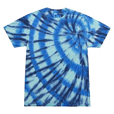 H1000 Tie-Dyes Adult Tie-Dyed Cotton Tee in Serenity front view