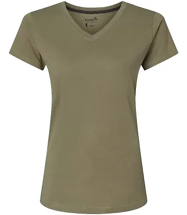 Kastlfel 2011 Women's RecycledSoft™ V-Neck T-Shi in Moss front view