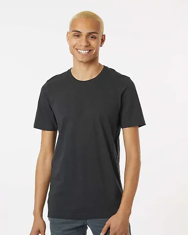 Tultex 602CVC Combed CVC T-Shirt in Heather black front view