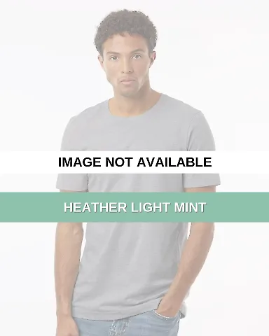 Tultex 602CVC Combed CVC T-Shirt Heather Light Mint front view
