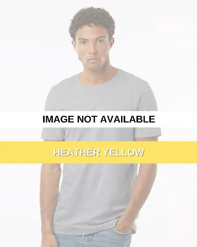 Tultex 602CVC Combed CVC T-Shirt Heather Yellow front view