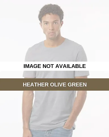 Tultex 602CVC Combed CVC T-Shirt Heather Olive Green front view
