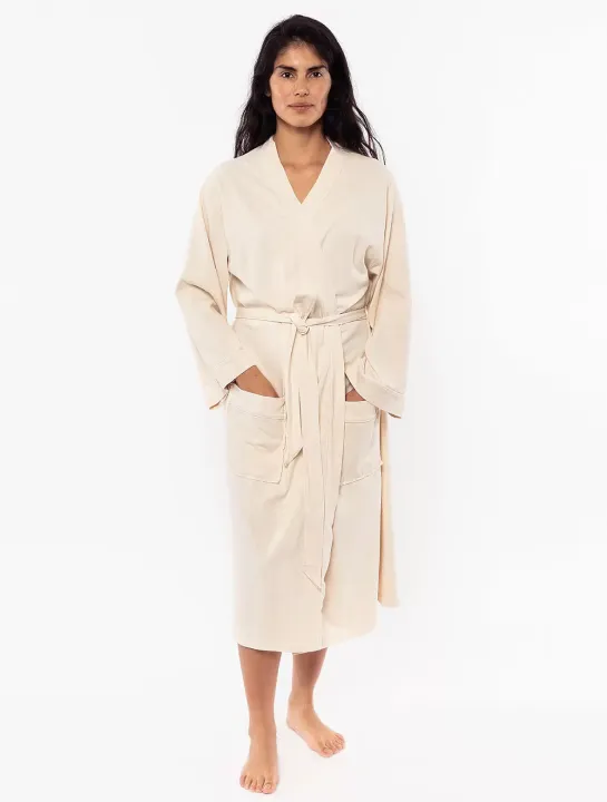 Los Angeles Apparel 1247GD Heavy Jersey House Robe in Creme