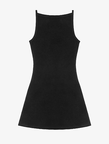 Los Angeles Apparel 14R315 14/1 Rib Spaghetti Plain Boatneck Dress ...