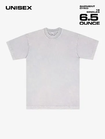 Los Angeles Apparel 1801MW S/S Mineral Wash Crew 6 in Ice grey