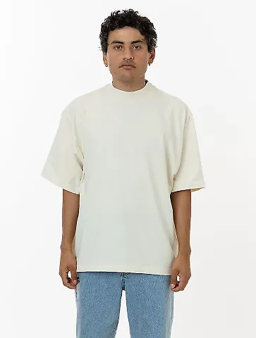 Los Angeles Apparel 1825GD 18/1 S/S Oversized Mock in Creme front view