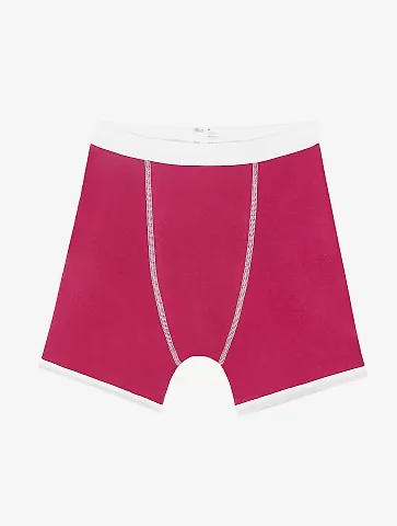 Los Angeles Apparel 44043 Baby Rib Boxer Brief in Fuchsia front view