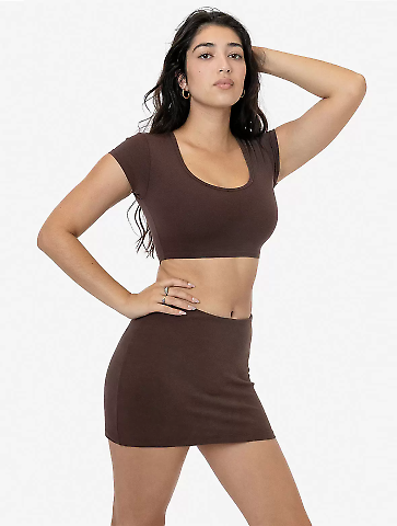 Los Angeles Apparel 83072GD Garment Dye Micro Plain Crop T-Shirt - From ...