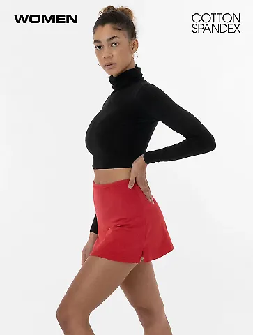 Los Angeles Apparel 8381GD Garment Dye Cheer Skort in Classic red front view