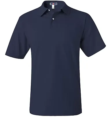 436 Jerzees Adult Jersey 50/50 Pocket Polo with Sp J. Navy front view