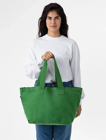 Los Angeles Apparel BD07 Essential Tote in Vintage green front view