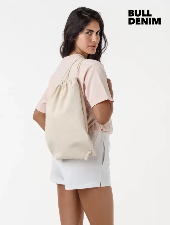 Los Angeles Apparel BD09 Drawstring Bag in Natural