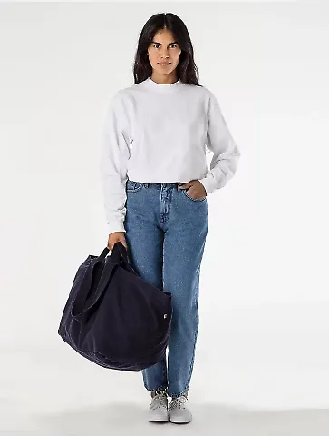 Los Angeles Apparel BD12 Oversize Bull Denim Bag in Navy front view