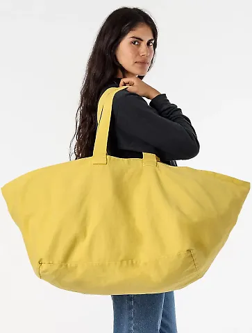 Los Angeles Apparel BD12 Oversize Bull Denim Bag in Spectra yellow front view