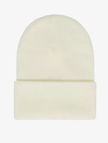 Los Angeles Apparel BEANIE Classic Cuff Beanie in Natural front view