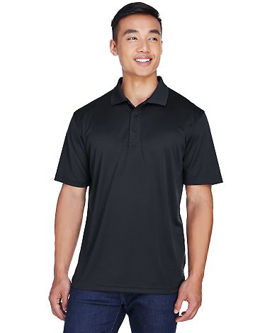 8405T UltraClub® Men's Tall Cool & Dry Sport Mesh in Black front view