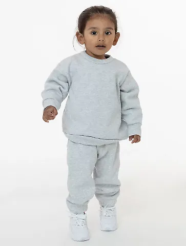 Los Angeles Apparel HF-104 Toddler heavy fleece sw in Ash front view