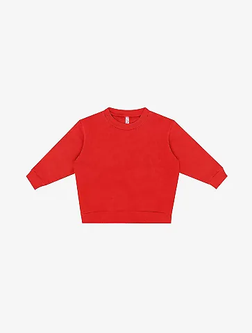 Los Angeles Apparel HF107GD Kids Heavy Fleece Crew in Tomato front view