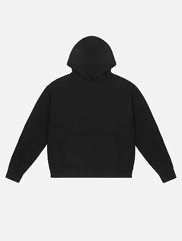 Los Angeles Apparel IMP1009FL 10oz Fleece Hoodie in Black front view