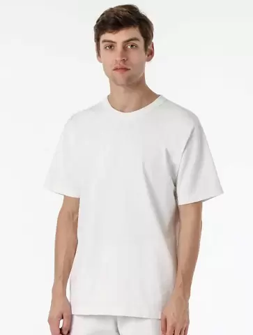 Los Angeles Apparel IMP1203FL Heavy Jersey Tee w/ in Off white front view