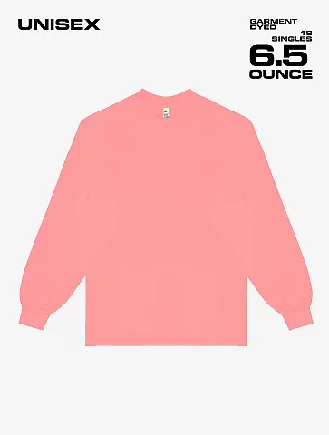 Los Angeles Apparel IMP1807FL L/S T-SHIRT in Coral front view