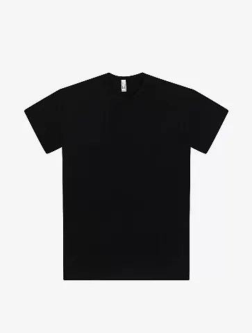 Los Angeles Apparel IMPTR31FL S/S Poly-Cotton Tee  in Black front view