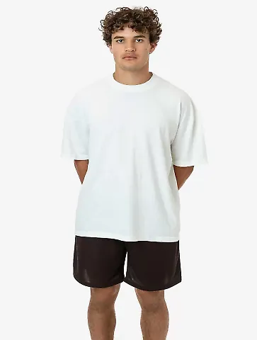 Los Angeles Apparel PPQ42 Pique Mesh Shorts in Brown front view
