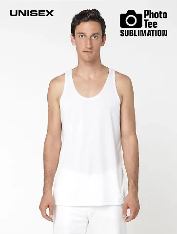 Los Angeles Apparel PT408 SUBLIMATION TANK in White front view