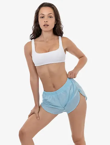 Los Angeles Apparel RNF304 Women's Nylon Taffeta S in Sky blue front view