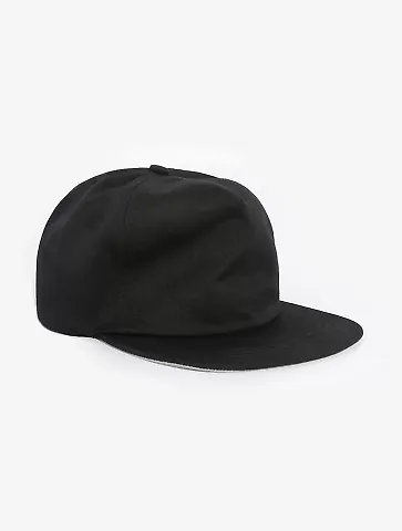 Los Angeles Apparel RTWLSB500 Poly Cttn Twill 5 pa in Black front view