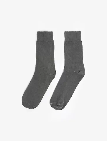 Los Angeles Apparel SMRSOCK Unisex Summer Sock in Charcoal front view