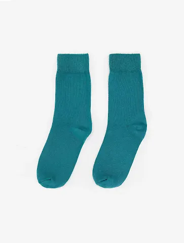 Los Angeles Apparel SMRSOCK Unisex Summer Sock in Teal front view