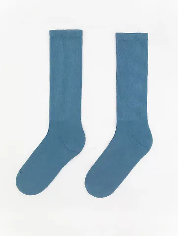 Los Angeles Apparel UNISOCK Unisex Crew Sock in French blue front view