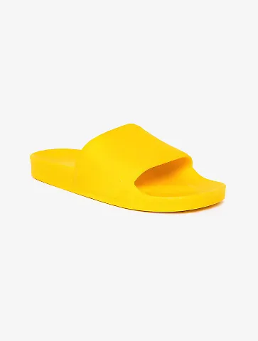 Los Angeles Apparel UNISLIDE Unisex Everyday Slide in Gold front view