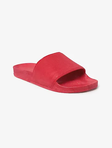 Los Angeles Apparel UNISLIDE Unisex Everyday Slide in Red front view