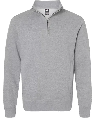 J America 8717 Heavyweight Fleece Quarter-Zip Swea in Oxford front view