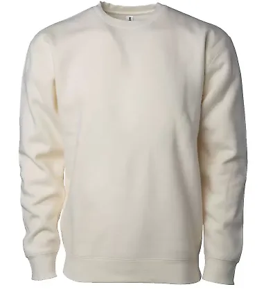 Independent Trading IND3000 Heavyweight Crewneck S in Bone front view