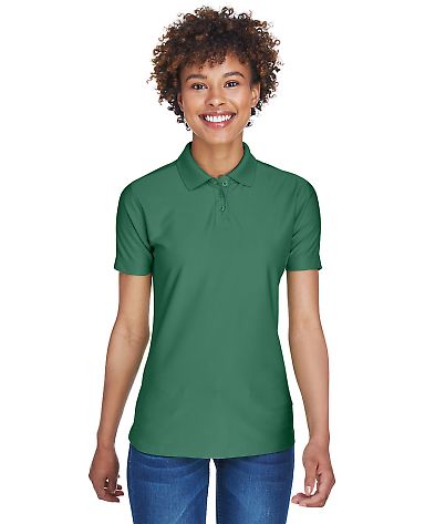 8414 UltraClub® Ladies' Cool & Dry Elite Performa in Forest green front view
