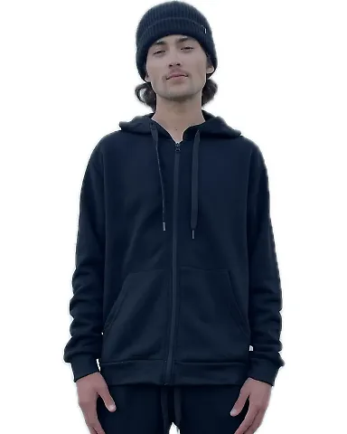 Stilo Apparel 21918BT Unisex Full-Zip Hoodie in Black front view