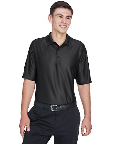 8415 UltraClub® Men's Cool & Dry Elite Performanc in Black front view