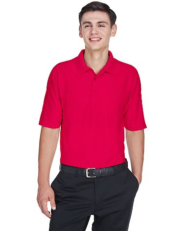 8415 UltraClub® Men's Cool & Dry Elite Performanc in Red front view