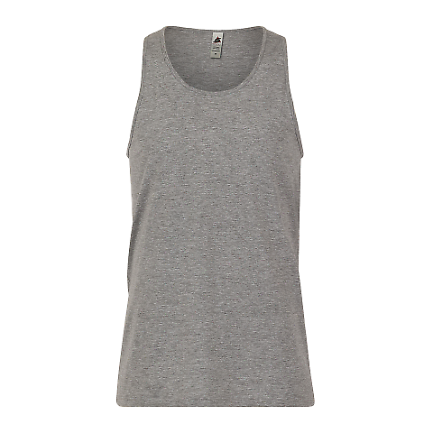 Smart Blanks T100 MEN'S TANK TOP in Heather grey front view